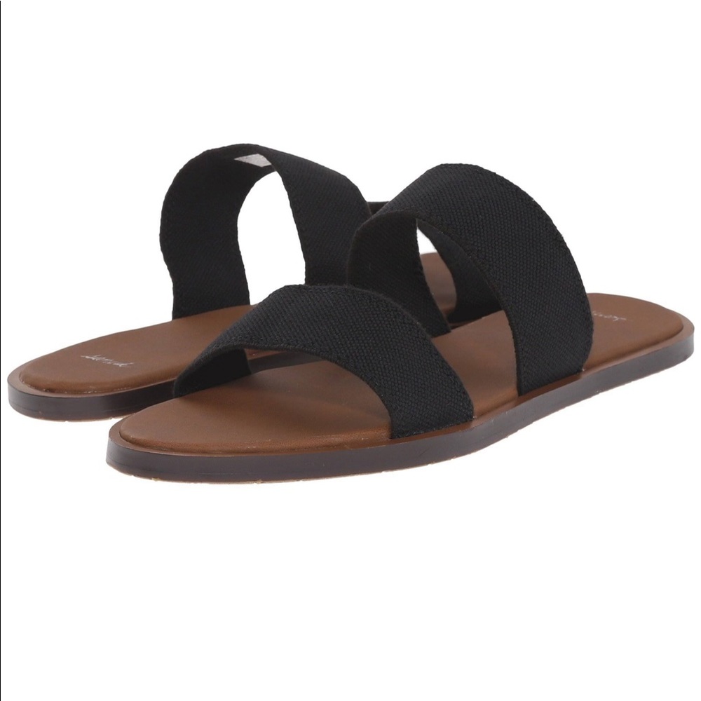 Sanuk Yoga Gora Gora Black Sandal Slides